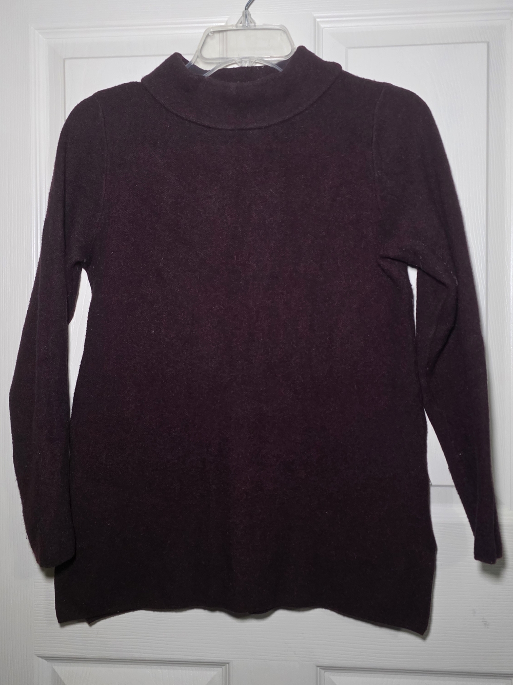 Apt. 9 Deep Plum Mock Neck Sweater